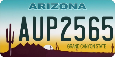 AZ license plate AUP2565