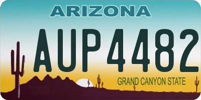 AZ license plate AUP4482