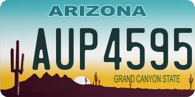 AZ license plate AUP4595