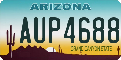 AZ license plate AUP4688