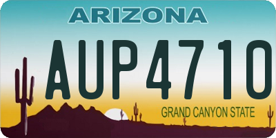 AZ license plate AUP4710