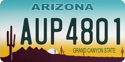 AZ license plate AUP4801