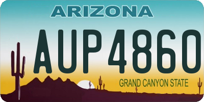 AZ license plate AUP4860