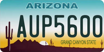 AZ license plate AUP5600