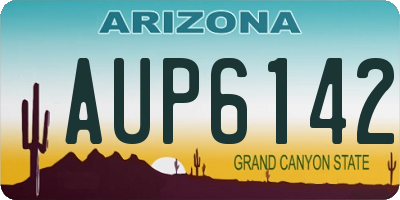 AZ license plate AUP6142