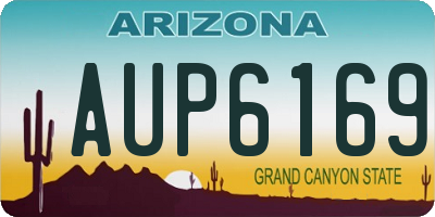 AZ license plate AUP6169