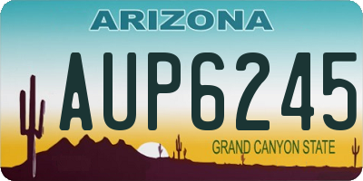 AZ license plate AUP6245