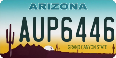AZ license plate AUP6446