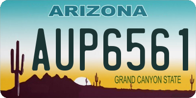 AZ license plate AUP6561