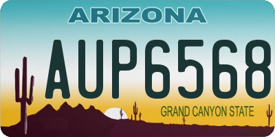 AZ license plate AUP6568