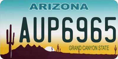 AZ license plate AUP6965