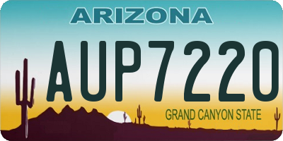 AZ license plate AUP7220