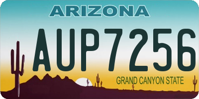 AZ license plate AUP7256