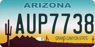 AZ license plate AUP7738