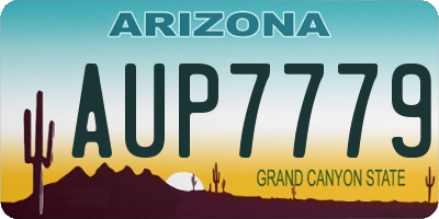 AZ license plate AUP7779