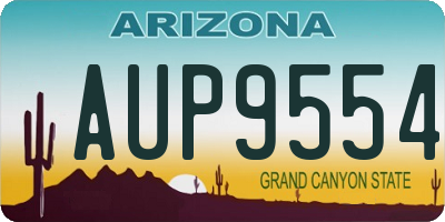 AZ license plate AUP9554