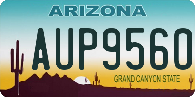 AZ license plate AUP9560