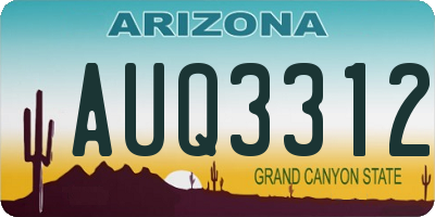 AZ license plate AUQ3312