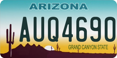 AZ license plate AUQ4690