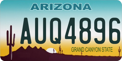 AZ license plate AUQ4896