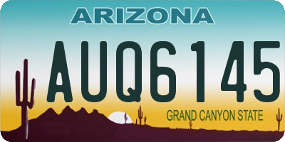 AZ license plate AUQ6145
