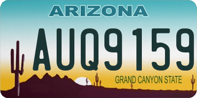 AZ license plate AUQ9159