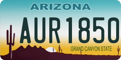 AZ license plate AUR1850