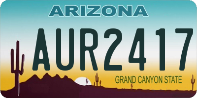 AZ license plate AUR2417