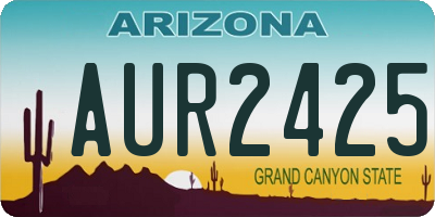 AZ license plate AUR2425