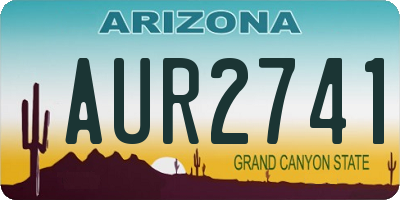 AZ license plate AUR2741