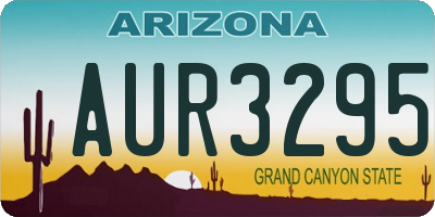 AZ license plate AUR3295