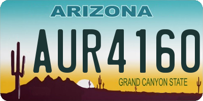 AZ license plate AUR4160