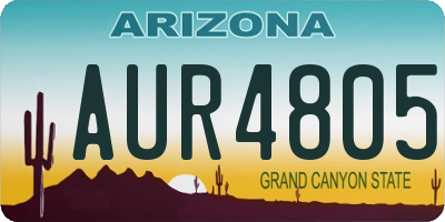 AZ license plate AUR4805