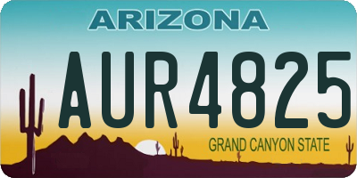 AZ license plate AUR4825