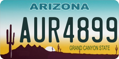 AZ license plate AUR4899