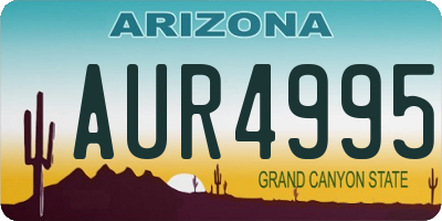 AZ license plate AUR4995