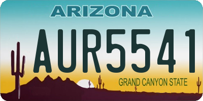 AZ license plate AUR5541