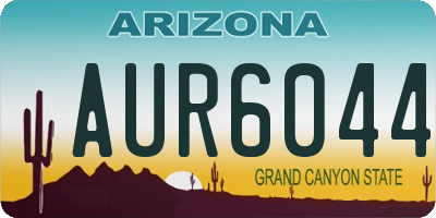 AZ license plate AUR6044