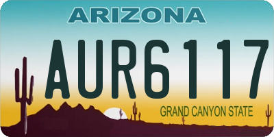 AZ license plate AUR6117