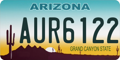 AZ license plate AUR6122