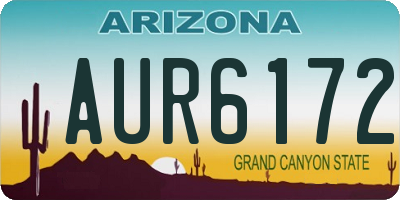 AZ license plate AUR6172