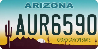 AZ license plate AUR6590