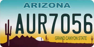 AZ license plate AUR7056
