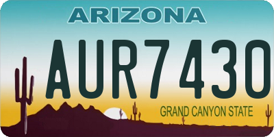 AZ license plate AUR7430