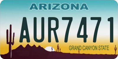 AZ license plate AUR7471