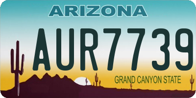 AZ license plate AUR7739