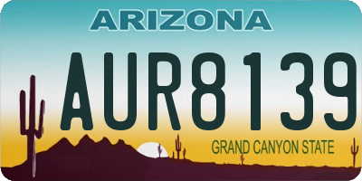 AZ license plate AUR8139