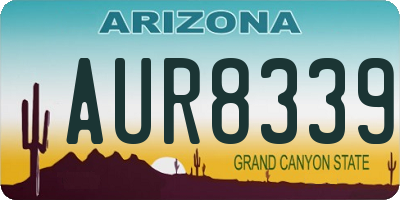 AZ license plate AUR8339