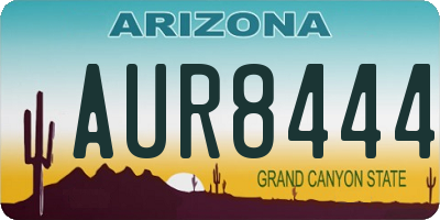 AZ license plate AUR8444