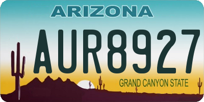 AZ license plate AUR8927